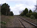 Railway line to Saxmundham Railway Station