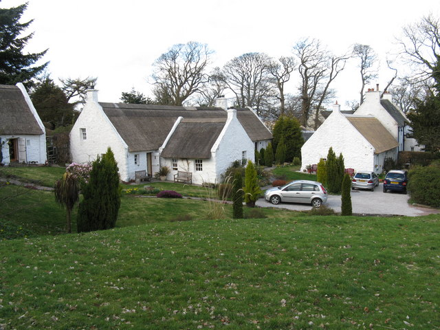 Thatched cottages at Swanston
