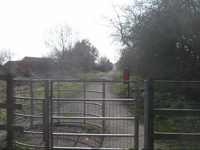 Kissing gate for footpath on former Page Bank Branch rail line