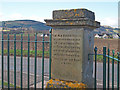 Old gatepost at Dunbarney Cemetery Extension