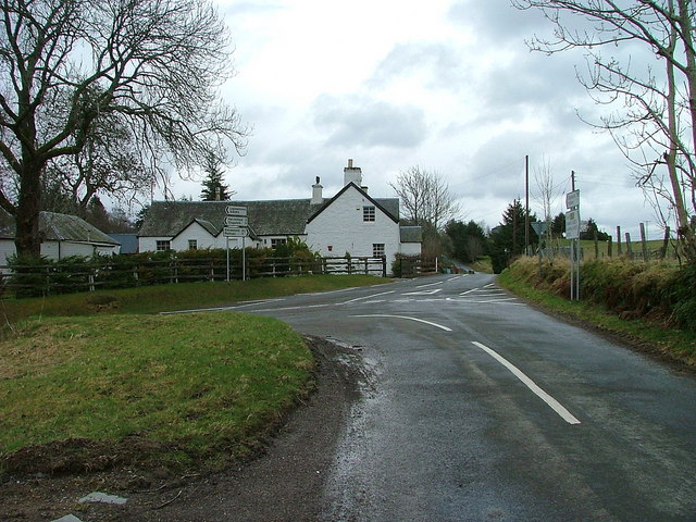 Road junction at Buchanty