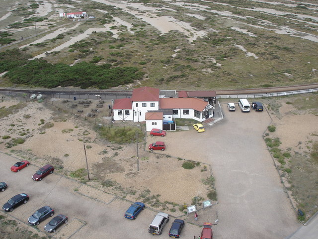 Dungeness Station from the nearby lighthouse