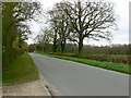 The road past Minety Park towards Minety