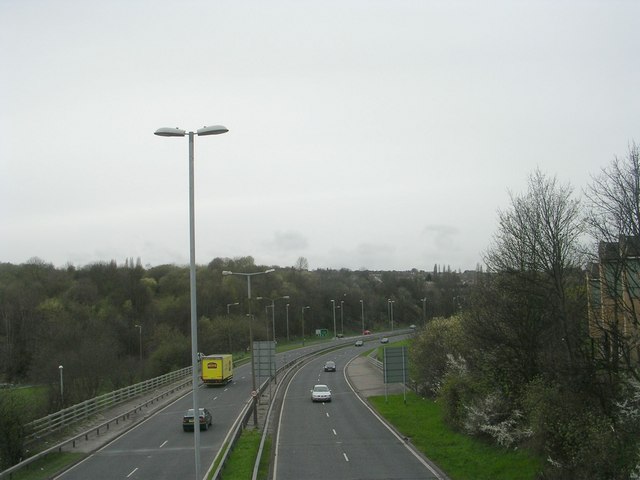 View from Footbridge near Hough End Lane