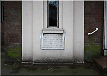 TQ2478 : St Mary, Edith Road, London W14 - Foundation stone by John Salmon