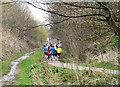 SJ9594 : Runners on the Trans Pennine Trail by Gerald England