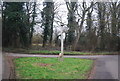 Road sign, Martins Lane and Bells Farm Lane