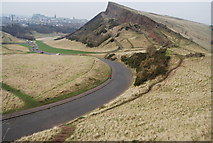 NT2772 : Queen's Drive and Salisbury Crags by N Chadwick