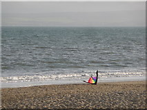 SZ0790 : Bournemouth: a kite on the beach by Chris Downer