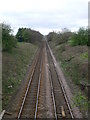 Wrexham to Shrewsbury railway line at Rhostyllen