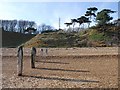 Shingle beach and cliffs