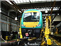 Train under repair, Tyseley Depot