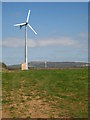 Small wind turbine on farmland near Grampound Road