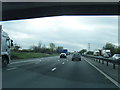 M6 southbound from under The Fields Farm bridge