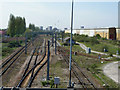 Railway west of Ripple Lane depot