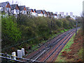 Railway line east of Dalmuir station