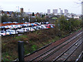 Railway line east of Dalmuir station