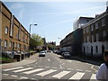 Looking south-southeast down Shepherdess Walk