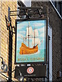 Sign for The Royal George, Eversholt Street, NW1