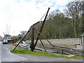 An old crane on dock, Y Felinheli