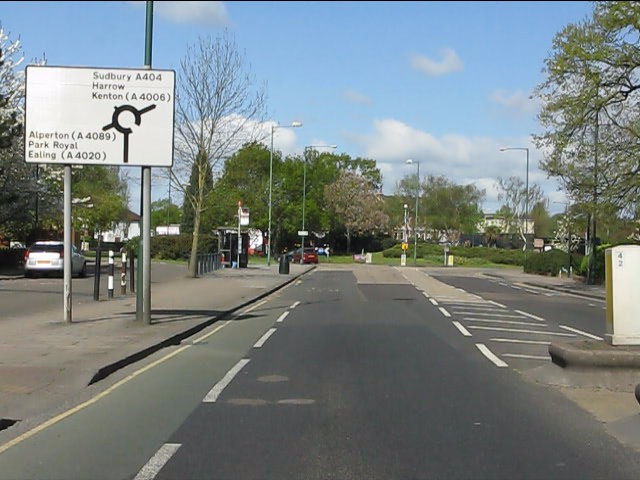 Harrow Road nearing the Sudbury Town roundabout