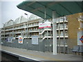 Imperial Wharf station: southbound platform with development beyond