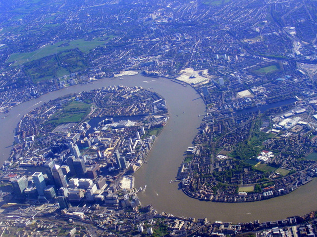 Isle of Dogs from the air