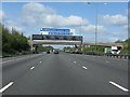 M40 Motorway approaching Hyde Farm accommodation bridge