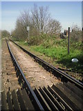 TQ4078 : Angerstein Wharf branch railway line by Marathon
