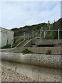 Steps up from the beach path to Hill Head Road