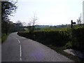 TM3364 : B1119 Saxmundham Road & the footpath to Bruisyard Road by Geographer
