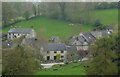 Some houses in Parwich from the hillside path to the east