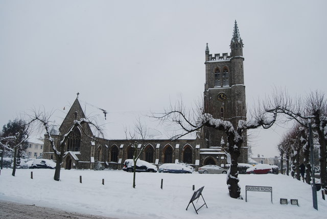 St John's Church in the snow