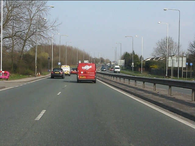 A580 at Ellenbrook © Peter Whatley :: Geograph Britain and Ireland