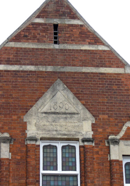 South Wigston Congregational Church - date stone, Blaby Road, South Wigston