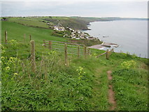 SX3554 : Coast path approaching Portwrinkle by Philip Halling