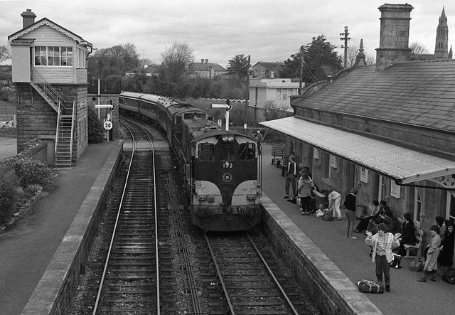 Passenger train at Roscommon station
