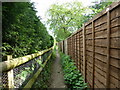 Sussex Border Path passing between back gardens