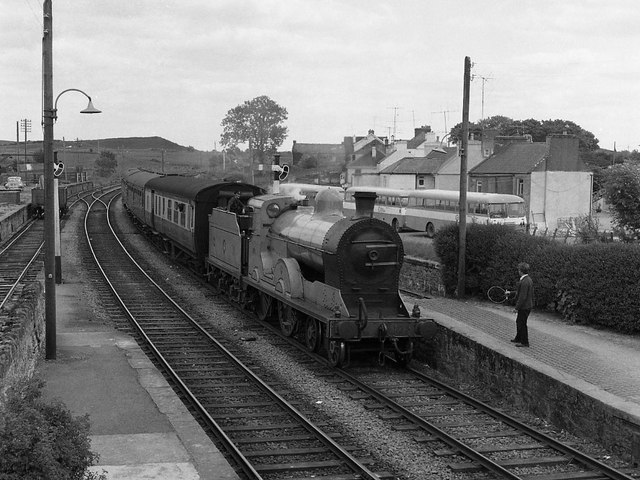 Steam train at Ballyhaunis station