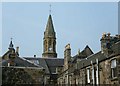 Church spire in the High Street