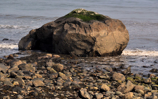 Coastal boulder, Drain's Bay © Albert Bridge :: Geograph Ireland