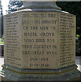 Hazel Grove War Memorial