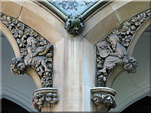 SK5640 : Clarendon Street: Terrace Royal - carved spandrels by John Sutton