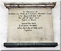 St Giles, Risby - Wall monument