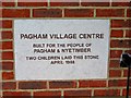 Pagham Village Hall (4) - foundation stone, Pagham Road, Pagham