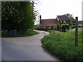 TM2866 : Footpath to the A1120 Saxtead Road/Button's Hill by Geographer