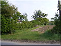 Footpath to Great Lodge Entrance and the B1116 Dennington Road