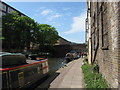 TQ3283 : Regent's Canal: Wharf Road Bridge by Gareth James