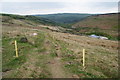 SD9823 : Diverted footpath above Withens Clough Reservoir by Bill Boaden