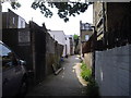 Alleyway behind shops on West Hill, Wandsworth